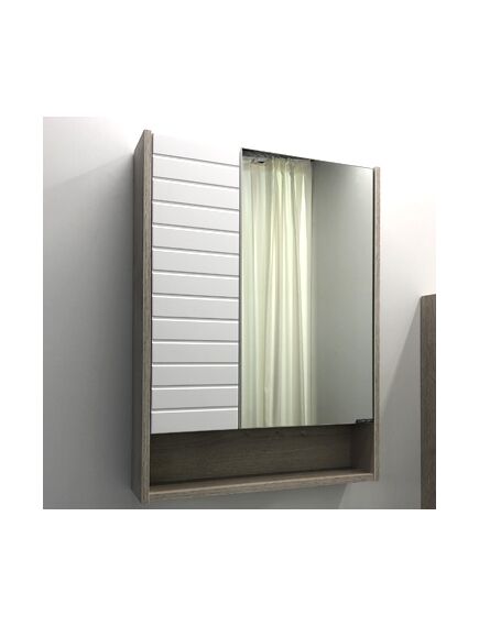 Купить COMFORTY. Зеркало-шкаф "Клеон-60" белый/дуб дымчатый (00-00002045) по цене 13640 руб., в Санкт-Петебруге в интернет магазине 100-Систем, а также дургие товары COMFORTY из раздела Зеркальные шкафы для ванной и Мебель для ванной комнаты