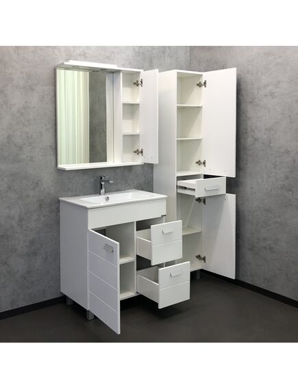 Купить COMFORTY. Зеркало-шкаф "Модена М-75" белый матовый (00-00001640) по цене 15950 руб., в Санкт-Петебруге в интернет магазине 100-Систем, а также дургие товары COMFORTY из раздела Зеркальные шкафы для ванной и Мебель для ванной комнаты
