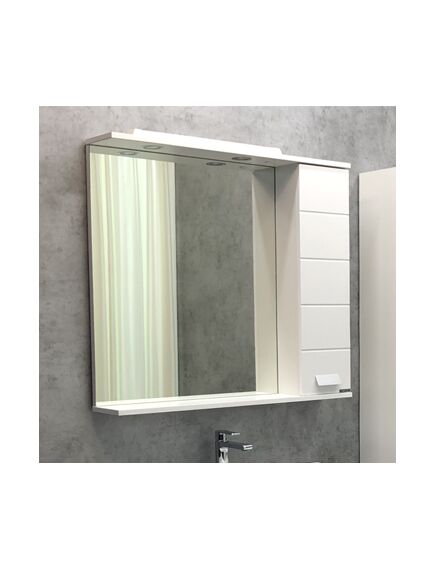 Купить COMFORTY. Зеркало-шкаф "Модена М-90" белый матовый (00-00001641) по цене 17160 руб., в Санкт-Петебруге в интернет магазине 100-Систем, а также дургие товары COMFORTY из раздела Зеркальные шкафы для ванной и Мебель для ванной комнаты