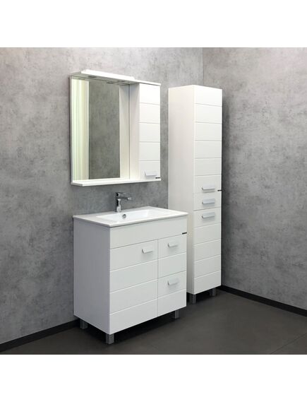 Купить COMFORTY. Зеркало-шкаф "Модена М-75" белый матовый (00-00001640) по цене 15950 руб., в Санкт-Петебруге в интернет магазине 100-Систем, а также дургие товары COMFORTY из раздела Зеркальные шкафы для ванной и Мебель для ванной комнаты
