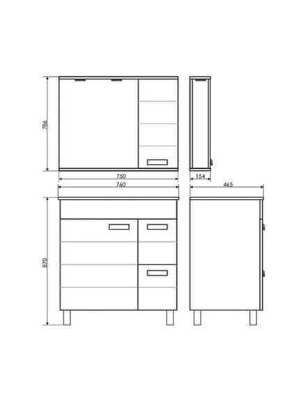 Купить COMFORTY. Зеркало-шкаф "Модена М-75" белый матовый (00-00001640) по цене 15950 руб., в Санкт-Петебруге в интернет магазине 100-Систем, а также дургие товары COMFORTY из раздела Зеркальные шкафы для ванной и Мебель для ванной комнаты