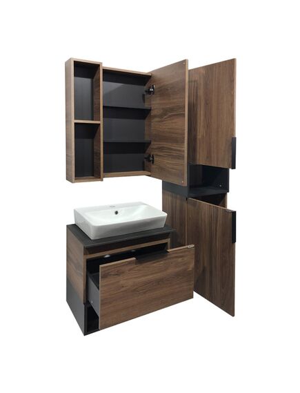Купить COMFORTY. Зеркало-шкаф "Штутгарт-60" дуб тёмно-коричневый (00004151036) по цене 11660 руб., в Санкт-Петебруге в интернет магазине 100-Систем, а также дургие товары COMFORTY из раздела Зеркальные шкафы для ванной и Мебель для ванной комнаты