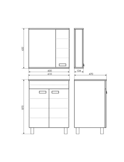 Купить COMFORTY. Зеркало-шкаф "Модена М-60" белый матовый (00-00001639) по цене 10010 руб., в Санкт-Петебруге в интернет магазине 100-Систем, а также дургие товары COMFORTY из раздела Зеркальные шкафы для ванной и Мебель для ванной комнаты