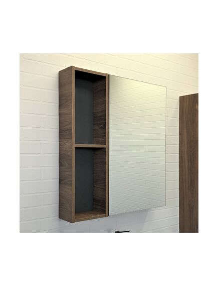 Купить Зеркало-шкаф Comforty Порто-75 дуб темно-коричневый (00-00009231cf) по цене 12650 руб., в Санкт-Петебруге в интернет магазине 100-Систем, а также дургие товары COMFORTY из раздела Зеркальные шкафы для ванной и Мебель для ванной комнаты