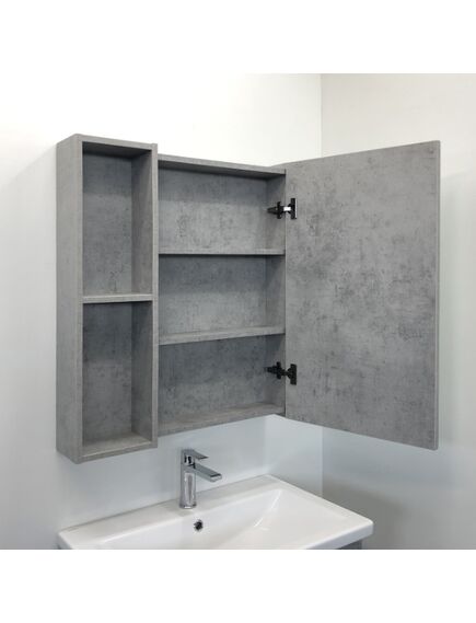 Купить Зеркало-шкаф Comforty Осло-60 бетон светлый (00-00006490) по цене 11000 руб., в Санкт-Петебруге в интернет магазине 100-Систем, а также дургие товары COMFORTY из раздела Зеркальные шкафы для ванной и Мебель для ванной комнаты