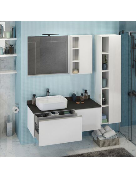 Купить Comforty. Зеркало-шкаф "Милан-120" белый глянец (00004136261cf) по цене 16170 руб., в Санкт-Петебруге в интернет магазине 100-Систем, а также дургие товары COMFORTY из раздела Зеркальные шкафы для ванной и Мебель для ванной комнаты