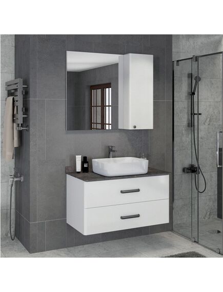 Купить COMFORTY. Зеркало-шкаф "Амстердам-95" белый (00004143986) по цене 15290 руб., в Санкт-Петебруге в интернет магазине 100-Систем, а также дургие товары COMFORTY из раздела Зеркальные шкафы для ванной и Мебель для ванной комнаты