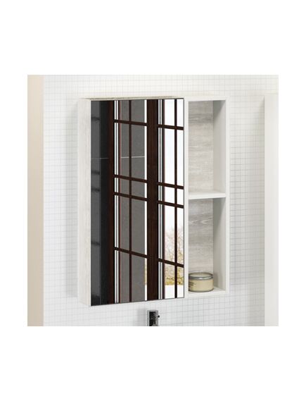 Купить Comforty. Зеркало-шкаф "Прага-60" дуб белый (00004147599cf) по цене 11000 руб., в Санкт-Петебруге в интернет магазине 100-Систем, а также дургие товары COMFORTY из раздела Зеркальные шкафы для ванной и Мебель для ванной комнаты