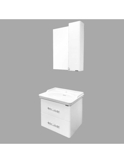 Купить Comforty. Зеркало-шкаф "Неаполь-65" белый глянец (00004148728cf) по цене 13310 руб., в Санкт-Петебруге в интернет магазине 100-Систем, а также дургие товары COMFORTY из раздела Зеркальные шкафы для ванной и Мебель для ванной комнаты