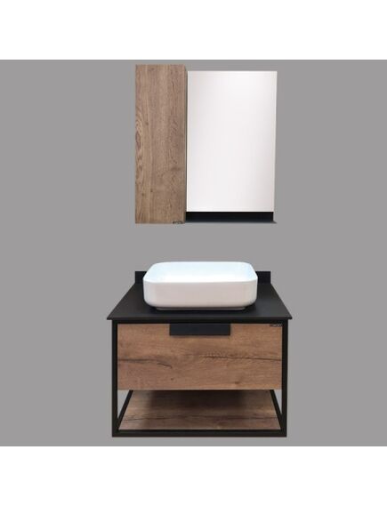 Купить Comforty. Зеркало-шкаф "Кёльн-75" дуб темный (00004149061cf) по цене 12650 руб., в Санкт-Петебруге в интернет магазине 100-Систем, а также дургие товары COMFORTY из раздела Зеркальные шкафы для ванной и Мебель для ванной комнаты