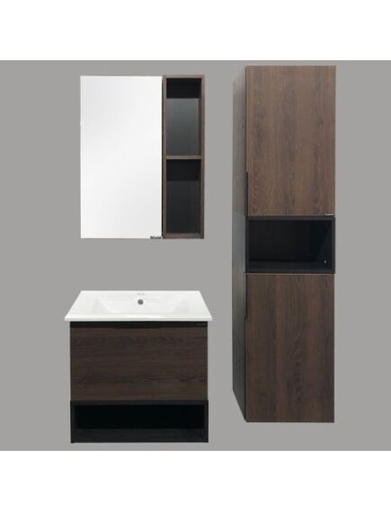 Купить Comforty. Зеркало-шкаф Франкфурт-60 дуб шоколадно-коричневый (00004150528cf) по цене 12320 руб., в Санкт-Петебруге в интернет магазине 100-Систем, а также дургие товары COMFORTY из раздела Зеркальные шкафы для ванной и Мебель для ванной комнаты