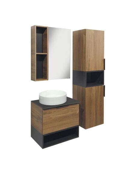 Купить Comforty. Зеркало-шкаф Штутгарт-60 дуб тёмно-коричневый (00004151036cf) по цене 11660 руб., в Санкт-Петебруге в интернет магазине 100-Систем, а также дургие товары COMFORTY из раздела Зеркальные шкафы для ванной и Мебель для ванной комнаты