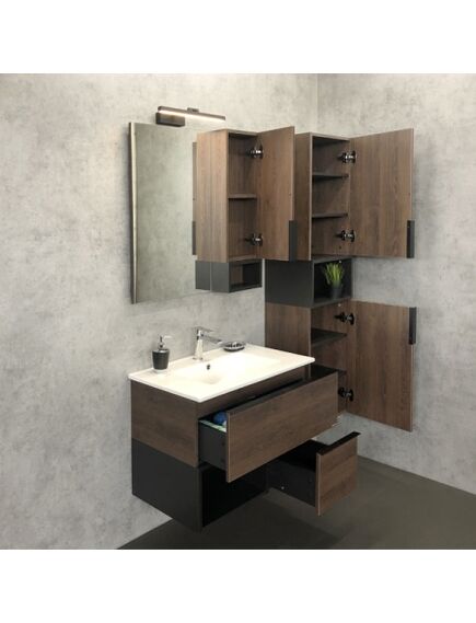 Купить Comforty. Зеркало-шкаф Франкфурт-75 дуб шоколадно-коричневый (00004151044cf) по цене 12430 руб., в Санкт-Петебруге в интернет магазине 100-Систем, а также дургие товары COMFORTY из раздела Зеркальные шкафы для ванной и Мебель для ванной комнаты
