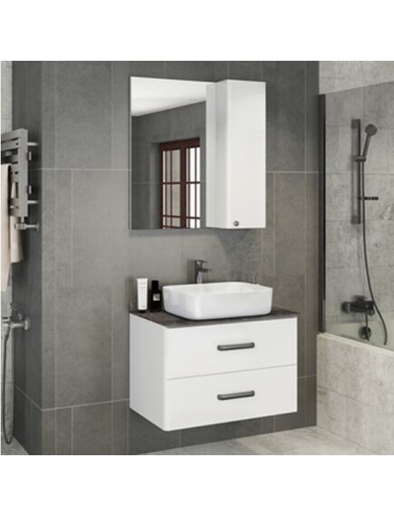Купить Comforty. Зеркало-шкаф "Амстердам-75" белый (00004144209cf) по цене 14410 руб., в Санкт-Петебруге в интернет магазине 100-Систем, а также дургие товары COMFORTY из раздела Зеркальные шкафы для ванной и Мебель для ванной комнаты