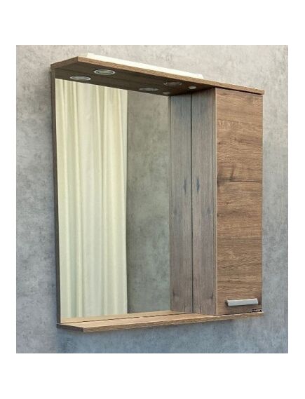 Купить Comforty. Зеркало-шкаф Марио-75 дуб темный (00-00004159cf) по цене 14190 руб., в Санкт-Петебруге в интернет магазине 100-Систем, а также дургие товары COMFORTY из раздела Зеркальные шкафы для ванной и Мебель для ванной комнаты
