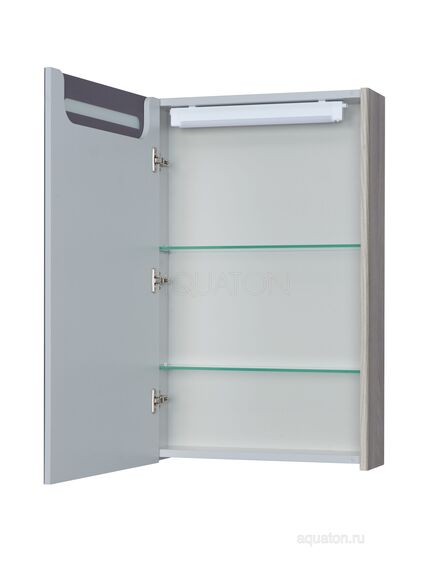 Купить Зеркальный шкаф AQUATON Сильва 50 дуб фьорд 1A215502SIW6L (1a215502siw6l) по цене 12658.7 руб., в Санкт-Петебруге в интернет магазине 100-Систем, а также дургие товары AQUATON из раздела Зеркальные шкафы для ванной и Мебель для ванной комнаты