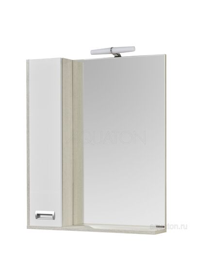Купить Зеркальный шкаф AQUATON Бекка PRO 70 белый, дуб сомерсет 1A214702BAC20 (1a214702bac20) по цене 10701.7 руб., в Санкт-Петебруге в интернет магазине 100-Систем, а также дургие товары AQUATON из раздела Зеркальные шкафы для ванной и Мебель для ванной комнаты