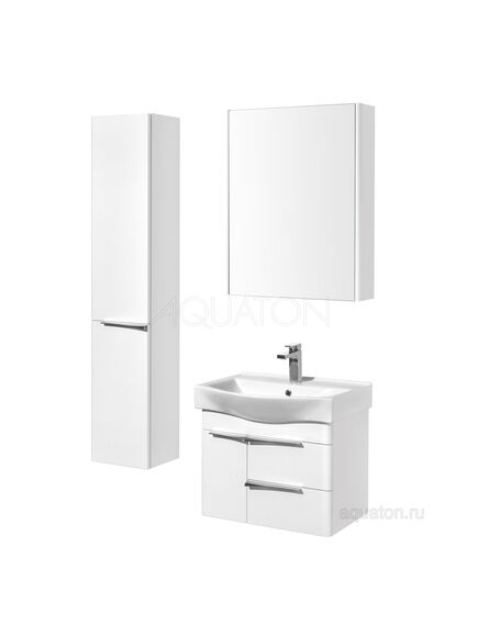 Купить Зеркальный шкаф AQUATON Беверли 65 белый 1A237002BV010 (1a237002bv010) по цене 11891.5 руб., в Санкт-Петебруге в интернет магазине 100-Систем, а также дургие товары AQUATON из раздела Зеркальные шкафы для ванной и Мебель для ванной комнаты