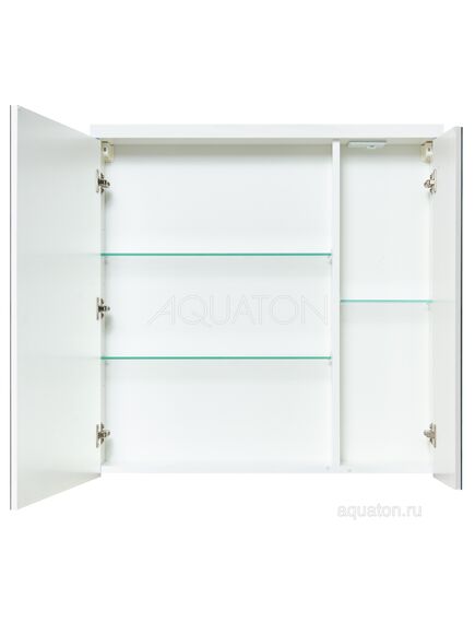 Купить Зеркальный шкаф AQUATON Брук 80 белый 1A200602BC010 (1a200602bc010) по цене 20919.3 руб., в Санкт-Петебруге в интернет магазине 100-Систем, а также дургие товары AQUATON из раздела Зеркальные шкафы для ванной и Мебель для ванной комнаты
