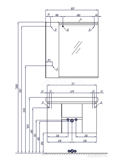 Купить Зеркальный шкаф AQUATON Рене 80 белый, грецкий орех 1A222502NRC80 (1a222502nrc80) по цене 17586.5 руб., в Санкт-Петебруге в интернет магазине 100-Систем, а также дургие товары AQUATON из раздела Зеркальные шкафы для ванной и Мебель для ванной комнаты