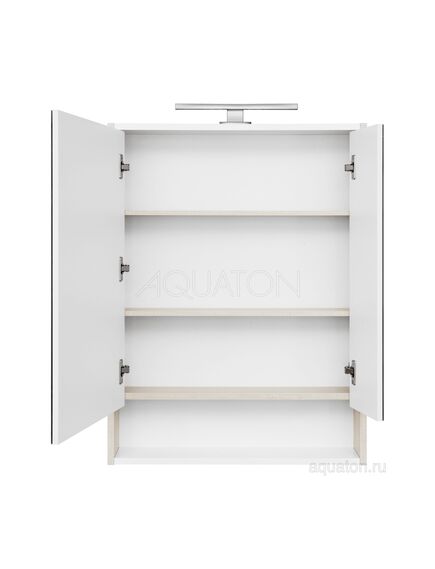 Купить Зеркальный шкаф AQUATON Рико 65 белый, ясень фабрик 1A215202RIB90 (1a215202rib90) по цене 8831.5 руб., в Санкт-Петебруге в интернет магазине 100-Систем, а также дургие товары AQUATON из раздела Зеркальные шкафы для ванной и Мебель для ванной комнаты