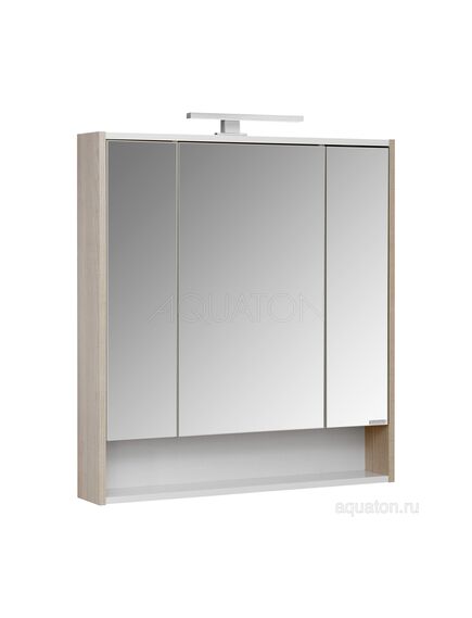 Купить Зеркальный шкаф AQUATON Рико 80 белый, ясень фабрик 1A215302RIB90 (1a215302rib90) по цене 11296.5 руб., в Санкт-Петебруге в интернет магазине 100-Систем, а также дургие товары AQUATON из раздела Зеркальные шкафы для ванной и Мебель для ванной комнаты