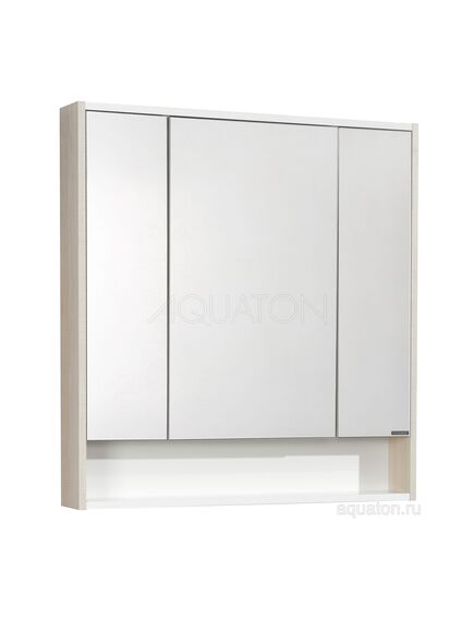 Купить Зеркальный шкаф AQUATON Рико 80 белый, ясень фабрик 1A215302RIB90 (1a215302rib90) по цене 11296.5 руб., в Санкт-Петебруге в интернет магазине 100-Систем, а также дургие товары AQUATON из раздела Зеркальные шкафы для ванной и Мебель для ванной комнаты