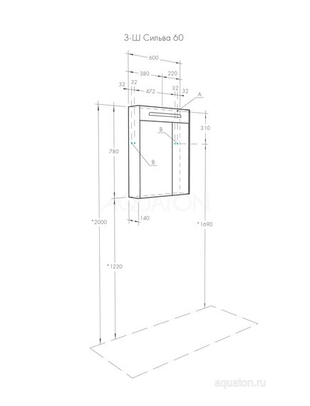Купить Зеркальный шкаф AQUATON Сильва 60 дуб полярный 1A216202SIW70 (1a216202siw70) по цене 15027.7 руб., в Санкт-Петебруге в интернет магазине 100-Систем, а также дургие товары AQUATON из раздела Зеркальные шкафы для ванной и Мебель для ванной комнаты