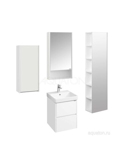 Купить Зеркальный шкаф AQUATON Сканди 45 белый 1A252002SD010 (1a252002sd010) по цене 5805 руб., в Санкт-Петебруге в интернет магазине 100-Систем, а также дургие товары AQUATON из раздела Зеркальные шкафы для ванной и Мебель для ванной комнаты