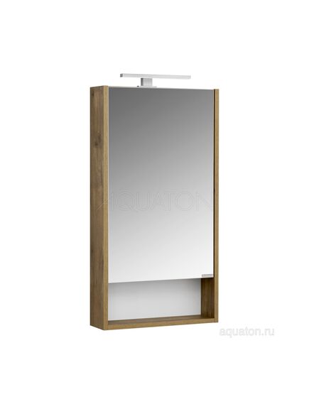 Купить Зеркальный шкаф AQUATON Сканди 45 белый, дуб рустикальный 1A252002SDZ90 (1a252002sdz90) по цене 5805 руб., в Санкт-Петебруге в интернет магазине 100-Систем, а также дургие товары AQUATON из раздела Зеркальные шкафы для ванной и Мебель для ванной комнаты