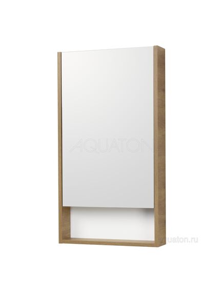 Купить Зеркальный шкаф AQUATON Сканди 45 белый, дуб рустикальный 1A252002SDZ90 (1a252002sdz90) по цене 5805 руб., в Санкт-Петебруге в интернет магазине 100-Систем, а также дургие товары AQUATON из раздела Зеркальные шкафы для ванной и Мебель для ванной комнаты