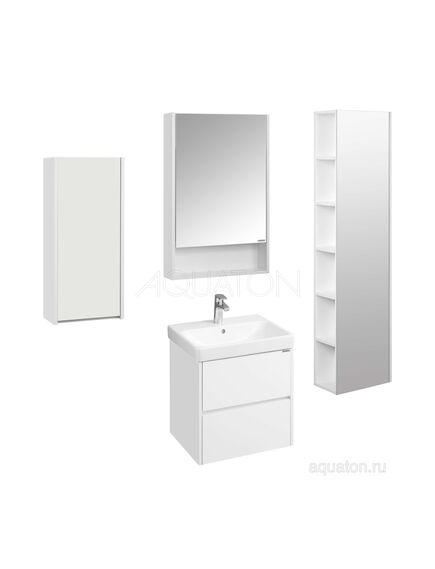 Купить Зеркальный шкаф AQUATON Сканди 55 белый 1A252102SD010 (1a252102sd010) по цене 6292.5 руб., в Санкт-Петебруге в интернет магазине 100-Систем, а также дургие товары AQUATON из раздела Зеркальные шкафы для ванной и Мебель для ванной комнаты