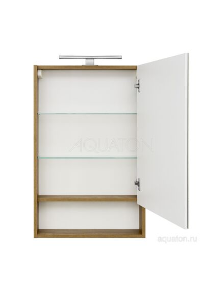 Купить Зеркальный шкаф AQUATON Сканди 55 белый, дуб рустикальный 1A252102SDZ90 (1a252102sdz90) по цене 6292.5 руб., в Санкт-Петебруге в интернет магазине 100-Систем, а также дургие товары AQUATON из раздела Зеркальные шкафы для ванной и Мебель для ванной комнаты