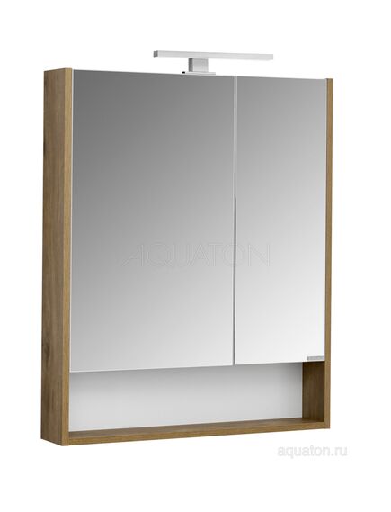 Купить Зеркальный шкаф AQUATON Сканди 70 белый, дуб рустикальный 1A252202SDZ90 (1a252202sdz90) по цене 7867.5 руб., в Санкт-Петебруге в интернет магазине 100-Систем, а также дургие товары AQUATON из раздела Зеркальные шкафы для ванной и Мебель для ванной комнаты