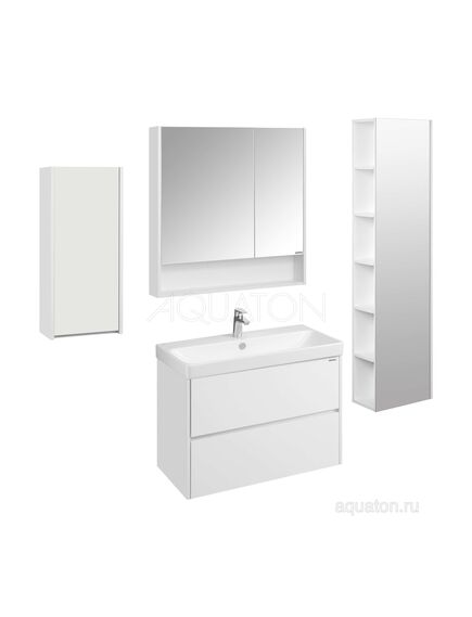 Купить Зеркальный шкаф AQUATON Сканди 90 белый 1A252302SD010 (1a252302sd010) по цене 8767.5 руб., в Санкт-Петебруге в интернет магазине 100-Систем, а также дургие товары AQUATON из раздела Зеркальные шкафы для ванной и Мебель для ванной комнаты