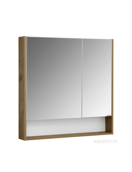 Купить Зеркальный шкаф AQUATON Сканди 90 белый, дуб рустикальный 1A252302SDZ90 (1a252302sdz90) по цене 8767.5 руб., в Санкт-Петебруге в интернет магазине 100-Систем, а также дургие товары AQUATON из раздела Зеркальные шкафы для ванной и Мебель для ванной комнаты