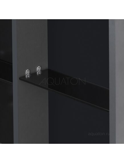 Купить Зеркальный шкаф AQUATON Сохо 60 графит левый 1A258302AJA0L (1a258302aja0l) по цене 10342.5 руб., в Санкт-Петебруге в интернет магазине 100-Систем, а также дургие товары AQUATON из раздела Зеркальные шкафы для ванной и Мебель для ванной комнаты
