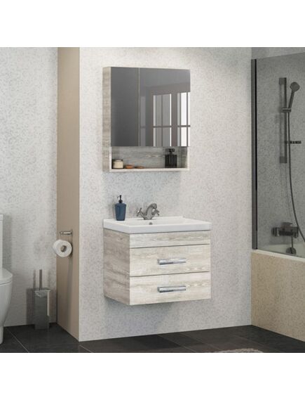 Купить Comforty. Зеркало-шкаф "Никосия-60" дуб белый (00004138878cf) по цене 12320 руб., в Санкт-Петебруге в интернет магазине 100-Систем, а также дургие товары COMFORTY из раздела Зеркальные шкафы для ванной и Мебель для ванной комнаты