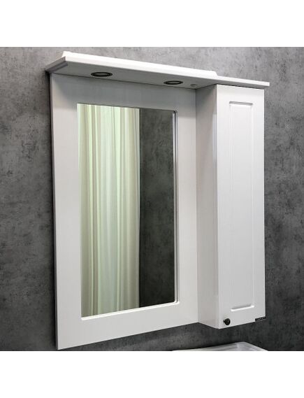 Купить Comforty. Зеркало-шкаф "Палермо-80" белый глянец (00004139246cf) по цене 19470 руб., в Санкт-Петебруге в интернет магазине 100-Систем, а также дургие товары COMFORTY из раздела Зеркальные шкафы для ванной и Мебель для ванной комнаты