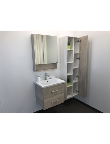 Купить Comforty. Зеркало-шкаф Парма-60 дуб дымчатый (00004143488cf) по цене 12980 руб., в Санкт-Петебруге в интернет магазине 100-Систем, а также дургие товары COMFORTY из раздела Зеркальные шкафы для ванной и Мебель для ванной комнаты