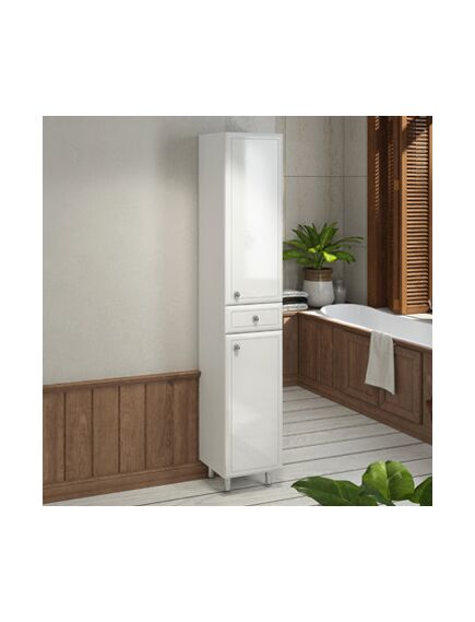 Купить COMFORTY. Шкаф-колонна "Сочи-35" белый глянец (00004136987) по цене 25410 руб., в Санкт-Петебруге в интернет магазине 100-Систем, а также дургие товары COMFORTY из раздела Пеналы и Пеналы, комоды, шкафы