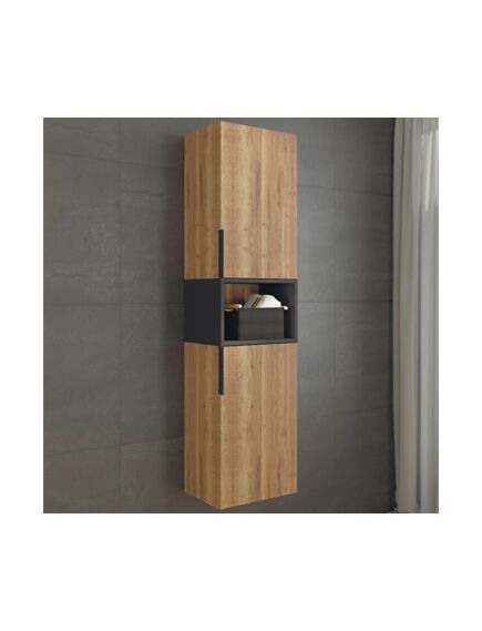 Купить COMFORTY. Шкаф-колонна  "Штутгарт-40" дуб тёмно-коричневый (00004151544) по цене 22880 руб., в Санкт-Петебруге в интернет магазине 100-Систем, а также дургие товары COMFORTY из раздела Пеналы и Пеналы, комоды, шкафы