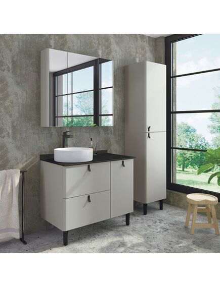 Купить COMFORTY. Шкаф-колонна "Сорренто-40" светоло-серый (00-00000818) по цене 45650 руб., в Санкт-Петебруге в интернет магазине 100-Систем, а также дургие товары COMFORTY из раздела Пеналы и Пеналы, комоды, шкафы