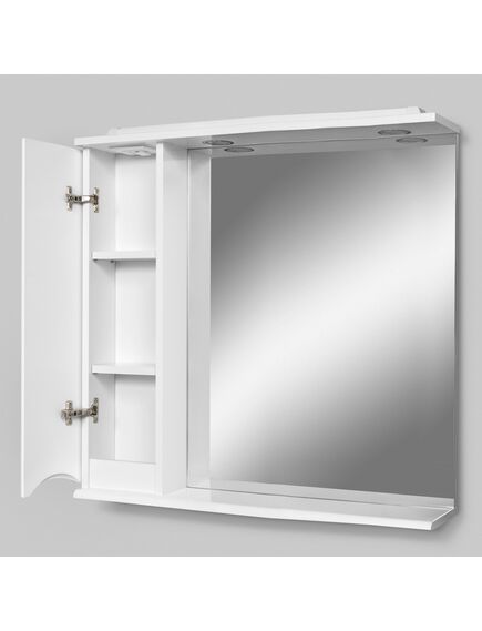 Купить Зеркало со шкафом AM.PM Like 80 L M80MPL0801WG с подсветкой Белый (m80mpl0801wg) по цене 20790 руб., в Санкт-Петебруге в интернет магазине 100-Систем, а также дургие товары AM.PM из раздела Зеркальные шкафы для ванной и Мебель для ванной комнаты