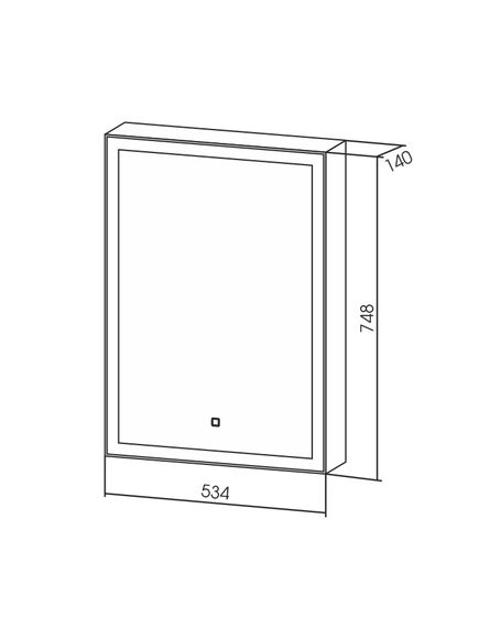 Купить Зеркало-шкаф Azario Киото 53.5х15х75  (led-00002357) по цене 16590 руб., в Санкт-Петебруге в интернет магазине 100-Систем, а также дургие товары Azario из раздела Зеркальные шкафы для ванной и Мебель для ванной комнаты