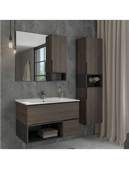 Купить COMFORTY. Шкаф-колонна  "Франкфурт-40" дуб шоколадно-коричневый (00004150535) по цене 23320 руб., в Санкт-Петебруге в интернет магазине 100-Систем, а также дургие товары COMFORTY из раздела Пеналы и Пеналы, комоды, шкафы