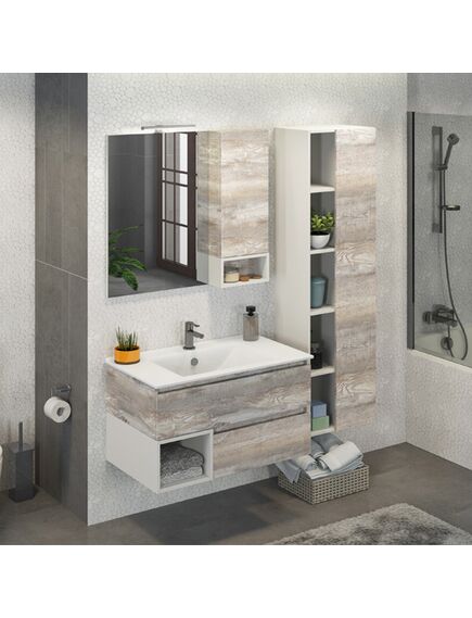 Купить COMFORTY. Шкаф-колонна "Турин-45" дуб бежевый (00004136455) по цене 20570 руб., в Санкт-Петебруге в интернет магазине 100-Систем, а также дургие товары COMFORTY из раздела Пеналы и Пеналы, комоды, шкафы