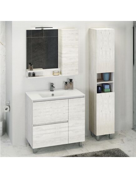 Купить COMFORTY. Шкаф-колонна "Верона-35-Н" дуб белый (00004142368) по цене 18700 руб., в Санкт-Петебруге в интернет магазине 100-Систем, а также дургие товары COMFORTY из раздела Пеналы и Пеналы, комоды, шкафы