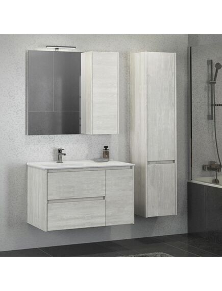 Купить COMFORTY. Шкаф-колонна "Бремен-35" дуб белый (00004142376) по цене 16610 руб., в Санкт-Петебруге в интернет магазине 100-Систем, а также дургие товары COMFORTY из раздела Пеналы и Пеналы, комоды, шкафы