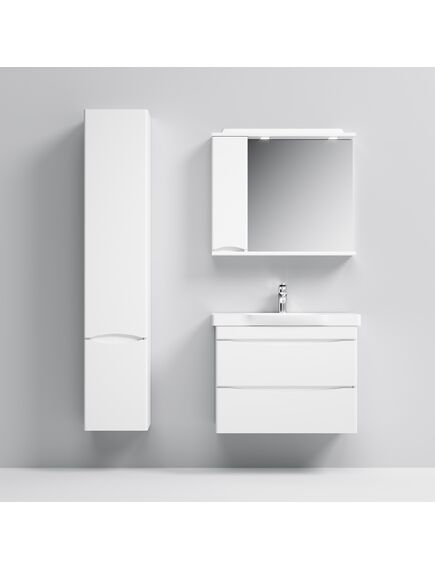 Купить Зеркало со шкафом AM.PM Like 80 L M80MPL0801WG с подсветкой Белый (m80mpl0801wg) по цене 20790 руб., в Санкт-Петебруге в интернет магазине 100-Систем, а также дургие товары AM.PM из раздела Зеркальные шкафы для ванной и Мебель для ванной комнаты